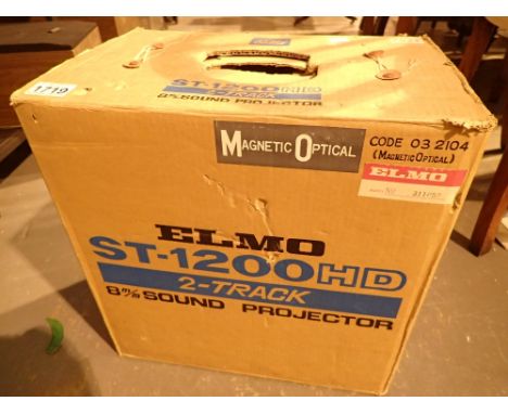 Elmo ST 1200 HD two track 8mm sound film projector  CONDITION REPORT: All electrical items in this lot have been PAT tested a