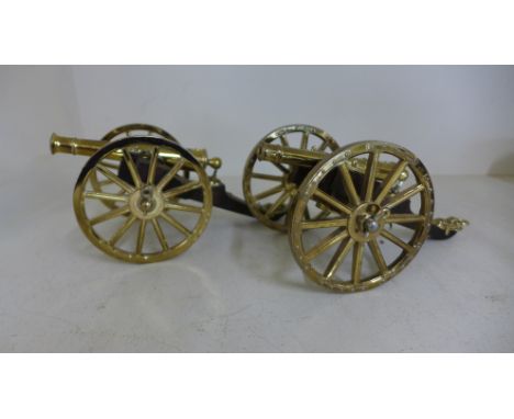 A pair of Bassett Lowke 1/8 scale models of 1815 Waterloo field guns