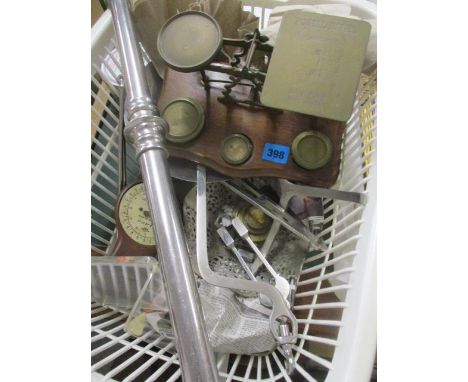 A mixed lot to include a set of postal scales 