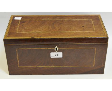 A George III mahogany tea caddy, c.1810