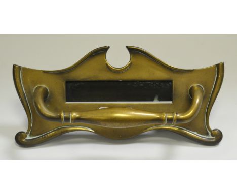 Architectural Salvage - an Arts and Crafts brass letter box