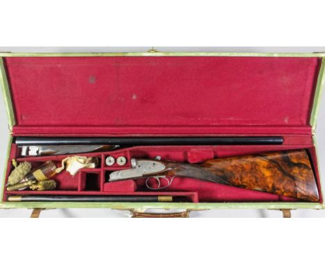 A fine 12 bore side by side side lock ejector shotgun by Charles Rosson, Serial No. 3252, with 27ins blued chopper lump barre