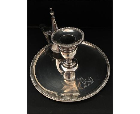 Fine Quality London silver chamber stick ,sconce and extinguisher fully hallmarked for 1788