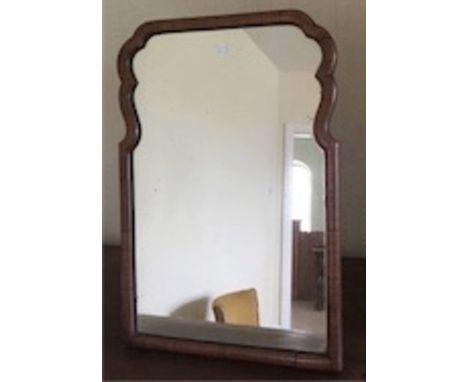 Mahogany framed wall mirror 48 x 23 cms