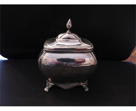 Chester silver tea caddy 1902 