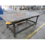 10' W x 5' L Steel Table