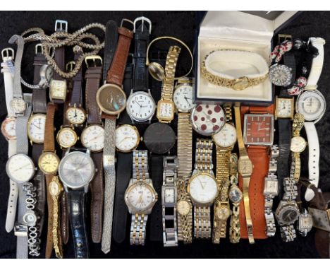 A Collection of Ladies & Gentleman's Wristwatches, to include  Lorus, Gucci. Rotary, Bulova, Accurist, Limit etc