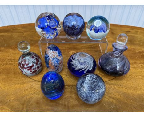 Collection of Assorted Glass Paperweights, various makes and designs, to include Mdina, Avondale, Caithness, Royal Crest, Lan