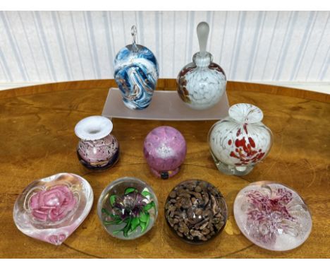 Collection of Assorted Glass Paperweights, various makes and designs, to include Lowther, Gozo Glass, Sylshire, Caithness, Tw