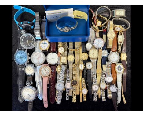 A Collection of Ladies & Gentleman's Wristwatches, to include  Rotary, Lorus, Fossil, Citize, Smiths, Gucci etc