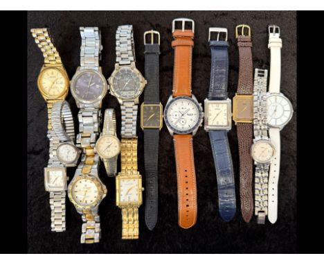Collection of Fashion Watches, Ladies & Gentlemen's leather and bracelet straps, assorted makes comprising Fossil, Ben Sherma