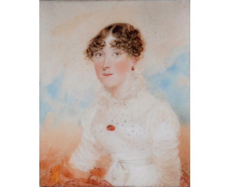 Maria Bellet Browne (1786-1828) - Portrait Miniature of Mrs Thomas Browne, signed (M B Browne) and inscribed on the reverse&n