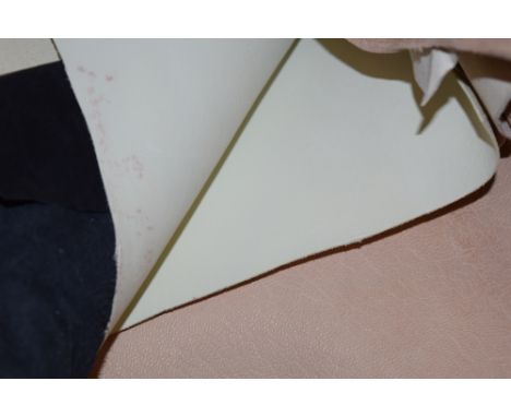 *Leather - Calf & Goatskin. Eight full or near full skins of bookbinding leather, including five calf skins/large part skins 