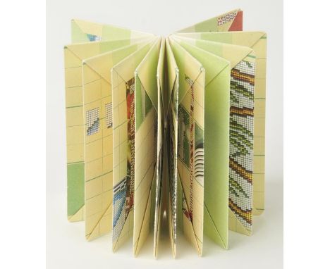 Kyle (Hedi, b.1937). Folded Book, 1996, book folded from one sheet of paper (including covers), the paper patterned with need