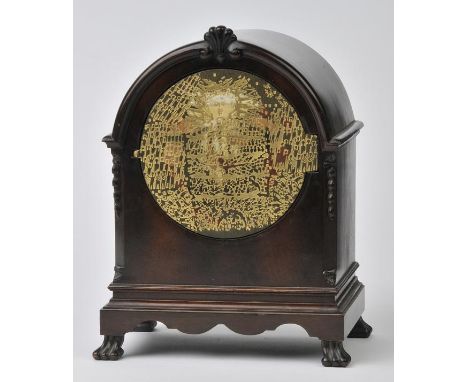 Smith (Philip, 1928-). A musical box, wooden mantel clock case, with a musical box mechanism loosely contained inside, the cl