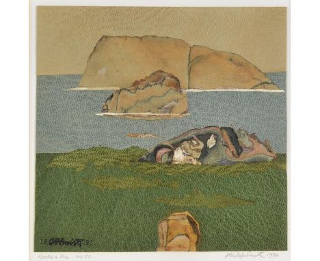 *Smith (Philip, 1928-). Rocks &amp; Sea, 1996, maril panel, showing a seascape with rocky outcrops, blindstamped signature an
