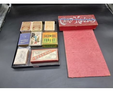 Vintage&nbsp;Playing Cards:&nbsp;a set of 52 early 19th century playing cards (with Ace tax card); 'Counties of England' by J