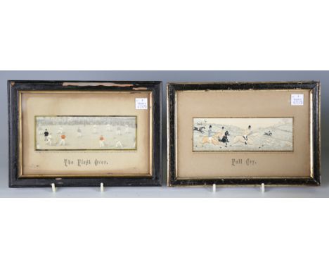 A group of five late 19th century stevengraphs, 'The First Over', 'Full Cry', 'Are You Ready?', 'Called To The Rescue' and on