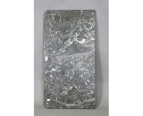 A 19th century French veined grey marble commode top, length 99cm, depth 51cm.Buyer’s Premium 29.4% (including VAT @ 20%) of 