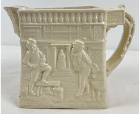 A vintage Royal Doulton cream glazed Pickwick The White Hart jug/pitcher. Very small chip to top rim. Stamped to underside. A