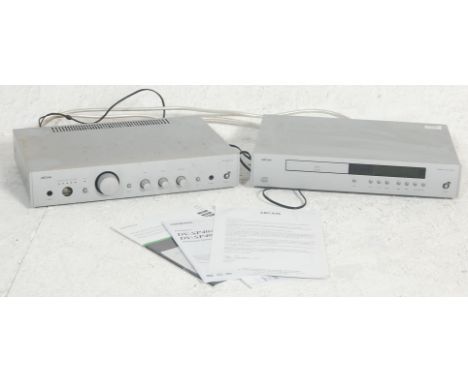 A 20th century Arcam&nbsp; stacking hi-fi system in silver colourway to include a compact disc system, an Amplifier model no 