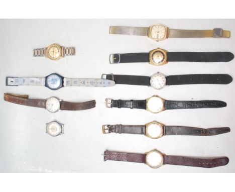 A collection of retro vintage gentlemans wrist watches by Accurist, Rotary, Mebana, Oris, Certina Timex and more. Good Collec