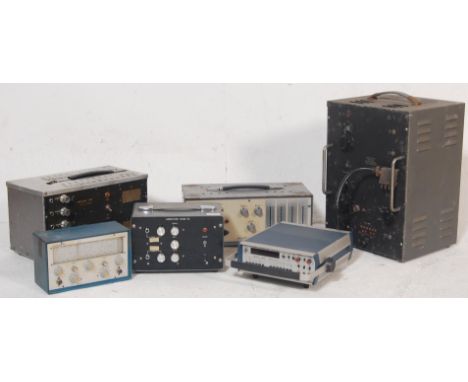 A mix group of amps and radio receivers to include Amplifier DS50-02, Amplifier DS5-150W, amplifier 4DS-100W, NOMBREX 41, Uni