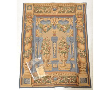 A Belgian Metrax Loggia machine woven tapestry in 17th century style. The tapestry was inspired by the original woven in Brus