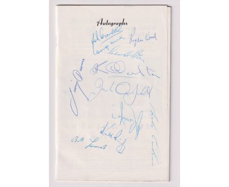 Football autographs, Leeds United, Souvenir Brochure of Promotion to the First Division, Season 1955/56, signed to autograph 