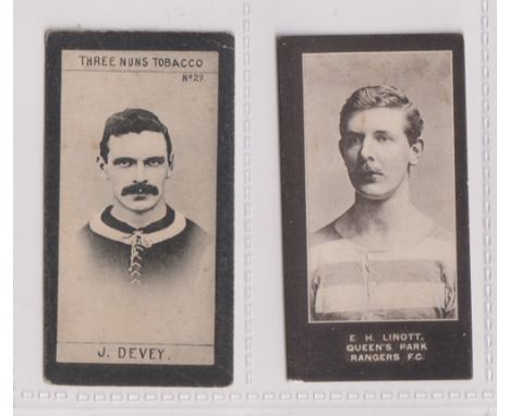 Cigarette cards, Bell's Footballers, type card, J. Devey, Aston Villa (slight corner crease, gd) &amp; Smith's, Footballers (