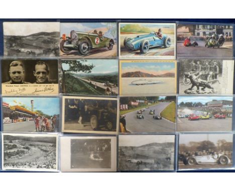 Postcards, a motor racing selection of approx. 40 cards inc. racing cars, formula one, speedway, motor cycles, Brooklands etc