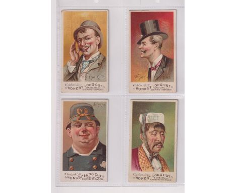 Cigarette cards, USA, Duke's, Comic Characters, XL size, 6 type cards, Jolly Cop, Oh What a Night, On the Q.T., &amp; What er