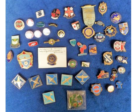  Enamel Badges, to include, Motorcycling,  (Velocette, B.S.A., JAP etc.) Football, (Brighton, Spurs, Robertson's Football Gol