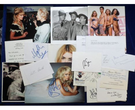 Autographs, comedy, selection of signed cards, signed 8 x 10 photographs (5) and slightly larger (1) etc., by various film an