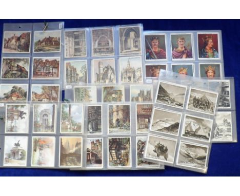 Cigarette cards, Player's, 9 'L' size sets, Mount Everest, Fables of Aesop, Kings &amp; Queens of England, Portals of the Pas