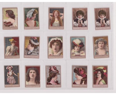 Cigarette cards, Ogden's, Miniature Playing Cards, 'K' size (Actresses &amp; Beauties) 34 cards, (Coolie, No border) 82 cards