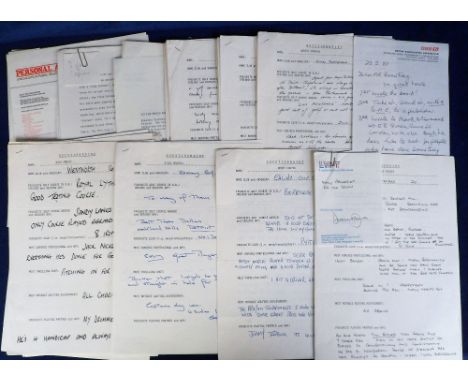 Autographs, Golf, unusual and interesting collection of questionnaires submitted by a variety of famous individuals, many com