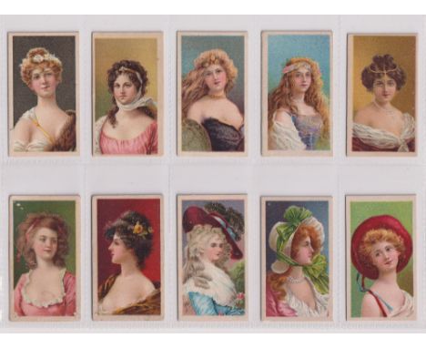 Cigarette cards, BAT, Beauties, Stippled background, (green net back) (set, 25 cards) (some toning, light foxing to a few bac