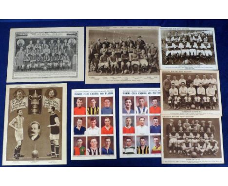 Trade issues, a collection of 8 supplement issues, Boys' Magazine sepia teamgroups for West Ham United 1928, Tottenham Hotspu