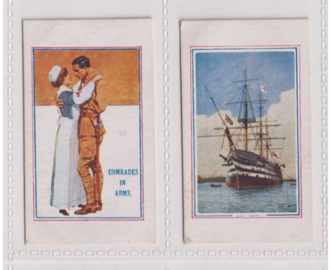 Trade cards, Mearbeck, Army Pictures, Cartoons etc, 2 type cards 'Comrades in Arms' &amp; 'HMS Victory' (gd)