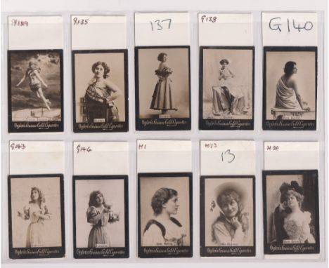 Cigarette cards, Ogden's, Guinea Gold, Actors &amp; Actresses, List MH, a collection of 86 cards, all with surnames between F