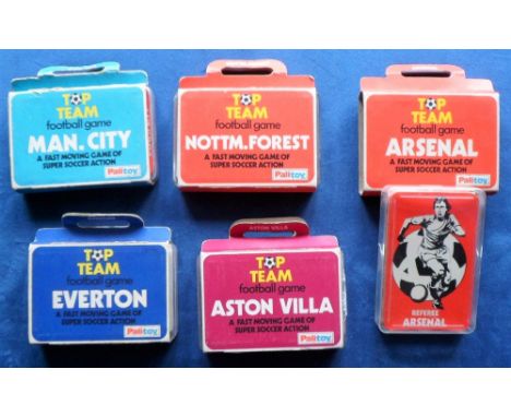 Trade cards, Palitoy, Top Team Football Game, 5 Team Packs, Arsenal, Aston Villa, Everton, Man. City &amp; Nottm. Forest, all