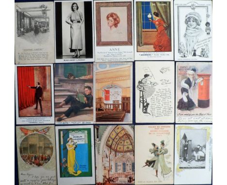 Postcards, Advertising, a selection to include Remington Typewriter Factories, Grand Bazar Rouen, Sibthorpe of Dublin, Dublin
