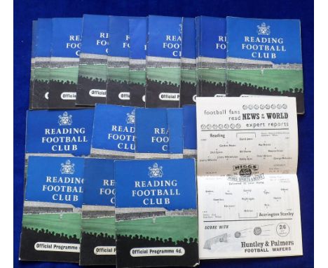 Football programmes, Reading FC, 1958/59, a collection of 28 home programmes inc. Arsenal Test, Berks &amp; Bucks FA X1 Fr, B