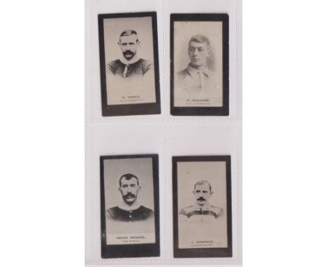 Cigarette cards, Smith's, Footballers (Brown back), four cards, nos 28 R. Walker &amp; no 61 G. Hogg both Heart of Midlothian