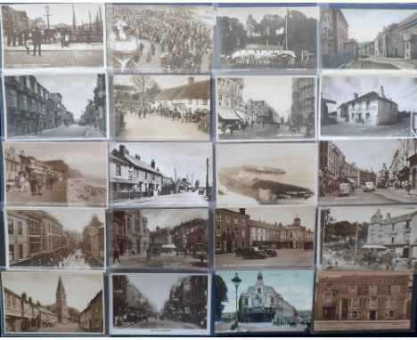 Postcards, a collection of approx. 100 cards of Devon, with RP's of Ilfracombe (blessing the Lifeboat), Holtwell Japanese Tea