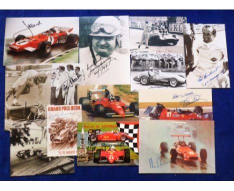 Autographs, Motor racing, Formula One, selection of signed photographs by various Formula One motor racing drivers including 