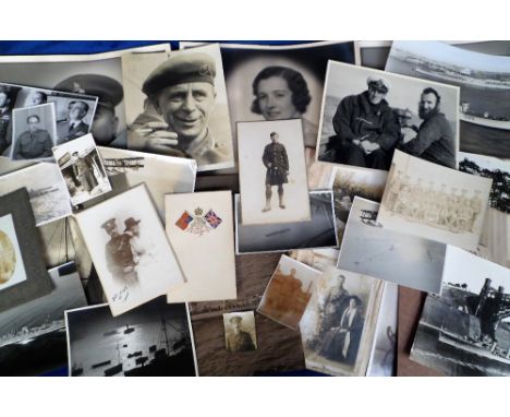 Military Photographs, a collection of approx. 60 b/w images of officers and OR, Army, Navy and Air Force together with some i