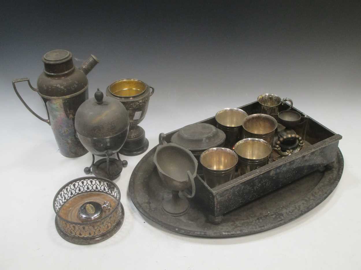 A large quantity of silver plated items, including bowls, entree dishes