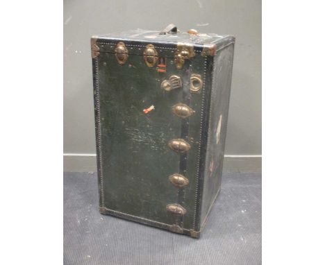An early 20th century Savoy luggage Co wardrobe trunk 109 x 57cmFootnote: Provenance: Julians Park, Hertfordshire